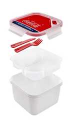 Snips uzsonnás doboz, 1.4 liter, evőeszközökkel, Coca-cola mintával, 002005