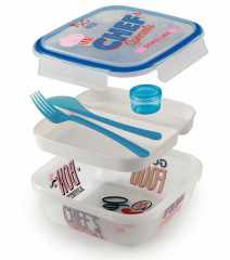 Snips 033071 ételhordó doboz készlet, műanyag, 1,5 liter, Vintage, 033071