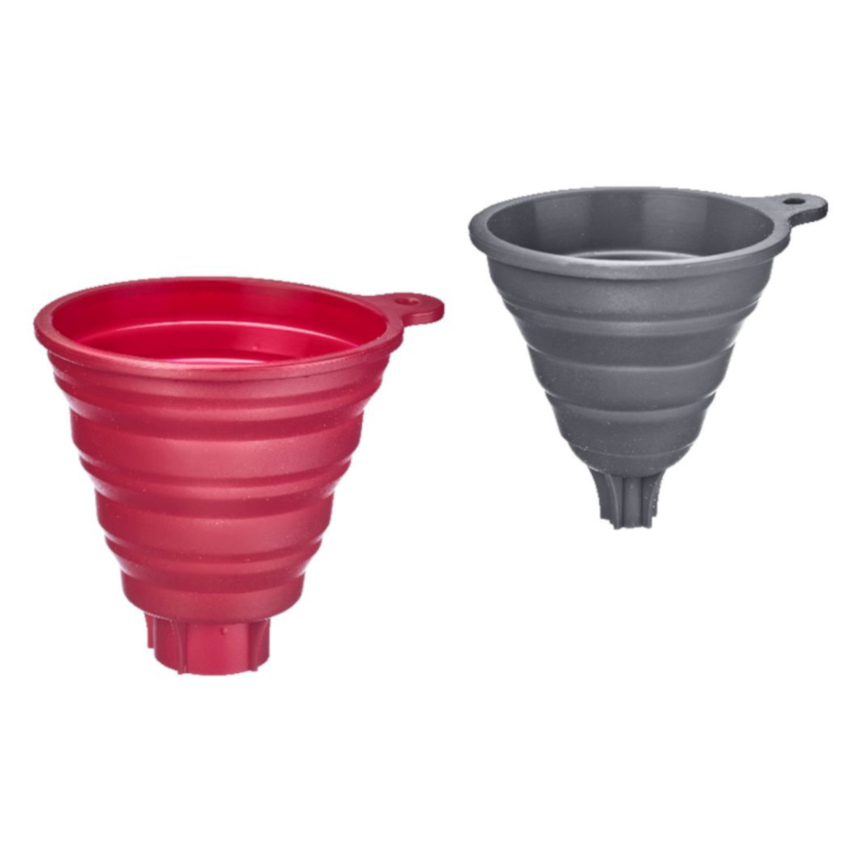 Westmark 21212270 tölcsér készlet, 2 részes, szilikon, összecsukható, piros és szürke, 21212270