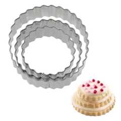 Westmark 35212291 sütemény kiszúró, 3 emeletes, 4-5-6 cm, hullámos, 35212291