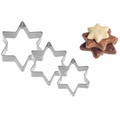 Westmark 35222291 sütemény kiszúró szett, 3 részes, csillag formák, 35222291
