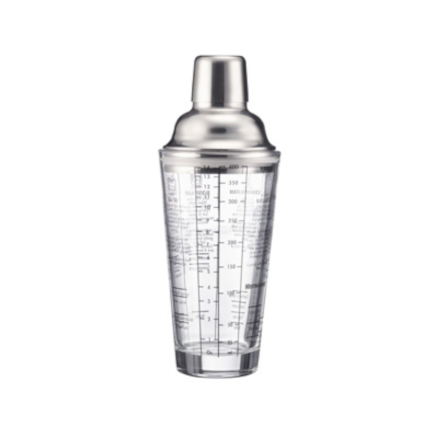 Westmark 6288 üveg koktél shaker, 400ml, receptekkel, 62882260