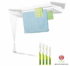 CASABRIKO 67915 fali ruhaszárító, 140 cm széles, 8,4 méter szárítóhuzallal, Roma, 67915