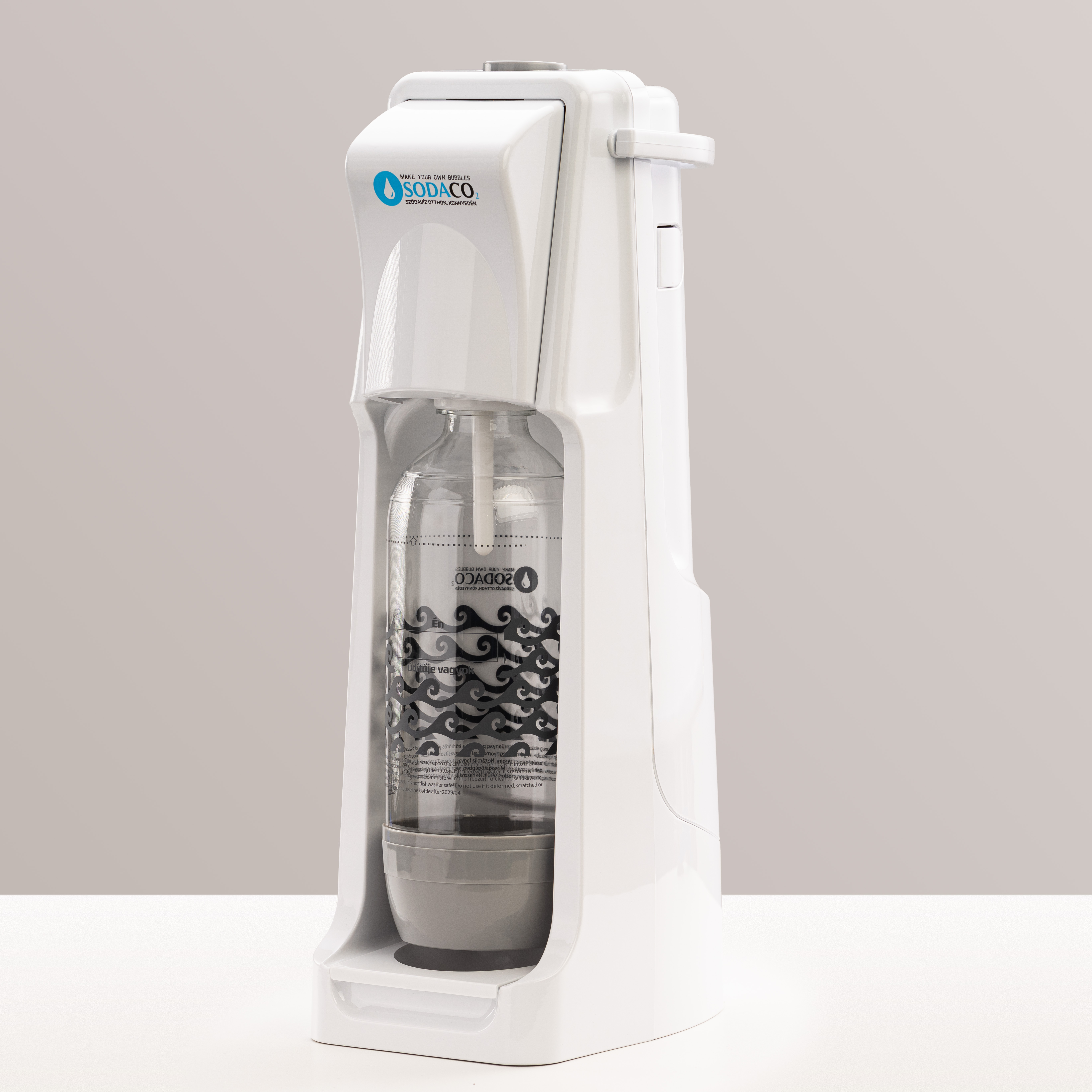 SodaCo B100F Basic otthoni szódagép, fehér színben, B100F