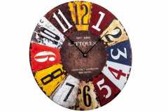 Technoline WT 1019 vintage stílusú falióra, nagy számokkal, WT1019